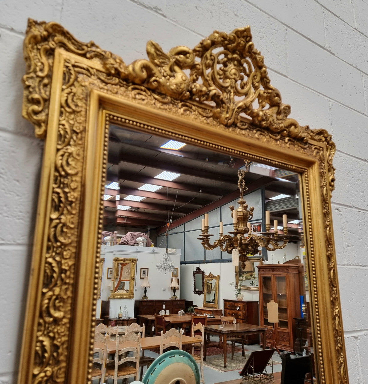 French Ornate Gilt Framed Wall Bevelled Mirror | Antique & Vintage | Moonee Ponds Antiques | Australia Wide Delivery