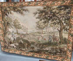 Large Belgium Tapestry With Hunting Scene | Antique & Vintage | Moonee Ponds Antiques | Australia Wide Delivery