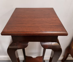 Vintage Square Two Tier Blackwood Pedestal | Antique & Vintage | Moonee Ponds Antiques | Australia Wide Delivery