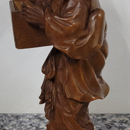 Exceptional Japanese Meiji period boxwood carving of a Peach Seller. Circa 1880's and it is signed to base. It is in good original condition, please view photos as they help form part of the description.