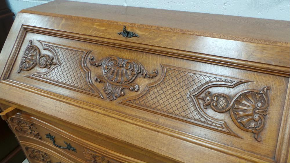 French Oak Secretaire Desk | Antique & Vintage | Moonee Ponds Antiques | Australia Wide Delivery