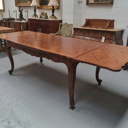 Louis XV Style Parquetry Top Extension Table