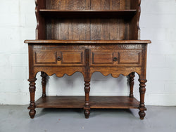 Rustic French Oak Three Shelf & Two Drawer Kitchen Dresser | Antique & Vintage | Moonee Ponds Antiques | Australia Wide Delivery