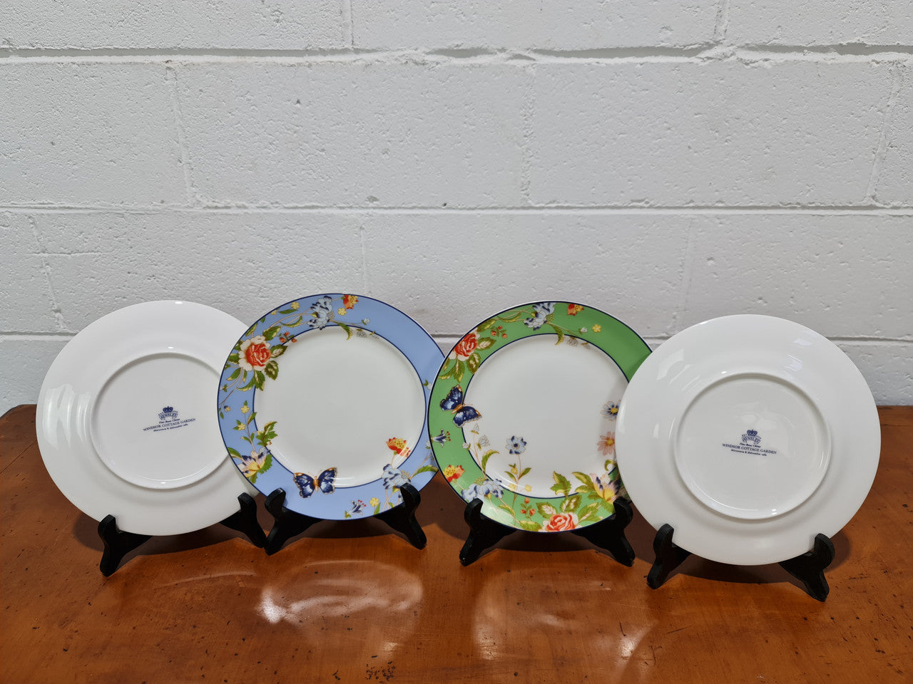 “Aynsley” Windsor Cottage Garden Set Of 4 Side Plates With Original Box | Antique & Vintage | Moonee Ponds Antiques | Australia Wide Delivery