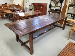 Vintage Rustic Reclaimed Fruit Wood Farmhouse Dining Table | Antique & Vintage | Moonee Ponds Antiques | Australia Wide Delivery