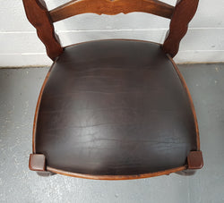 Set of 10 French Ladder Back Dining Chairs With Leather Seat | Antique & Vintage | Moonee Ponds Antiques | Australia Wide Delivery