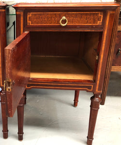 French Mahogany Inlaid Bedside Cabinets | Antique & Vintage | Moonee Ponds Antiques | Australia Wide Delivery