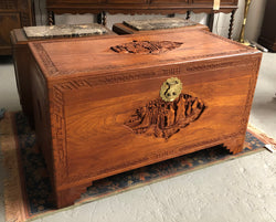 Chinese Carved Camphor Wood Chest | Antique & Vintage | Moonee Ponds Antiques | Australia Wide Delivery