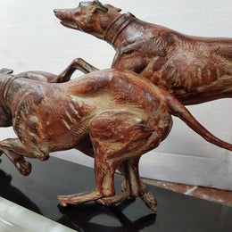 Art Deco French Hounds Sculpture