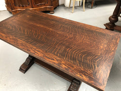 Vintage French Oak Bulbous Stretcher Base Coffee Table | Antique & Vintage | Moonee Ponds Antiques | Australia Wide Delivery
