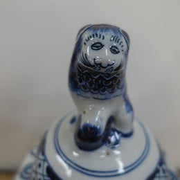 Antique Delftware Lidded Vase