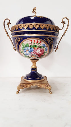French Three-piece Sevres Style Porcelain Vase | Antique & Vintage | Moonee Ponds Antiques | Australia Wide Delivery