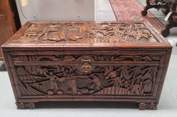 Impressive Carved Camphor Wood Chest | Antique & Vintage | Moonee Ponds Antiques | Australia Wide Delivery