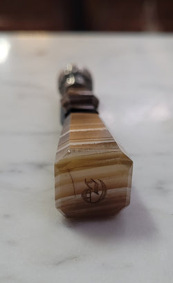 Stunning French Banded Agate & Silver Wax Seal | Antique & Vintage | Moonee Ponds Antiques | Australia Wide Delivery