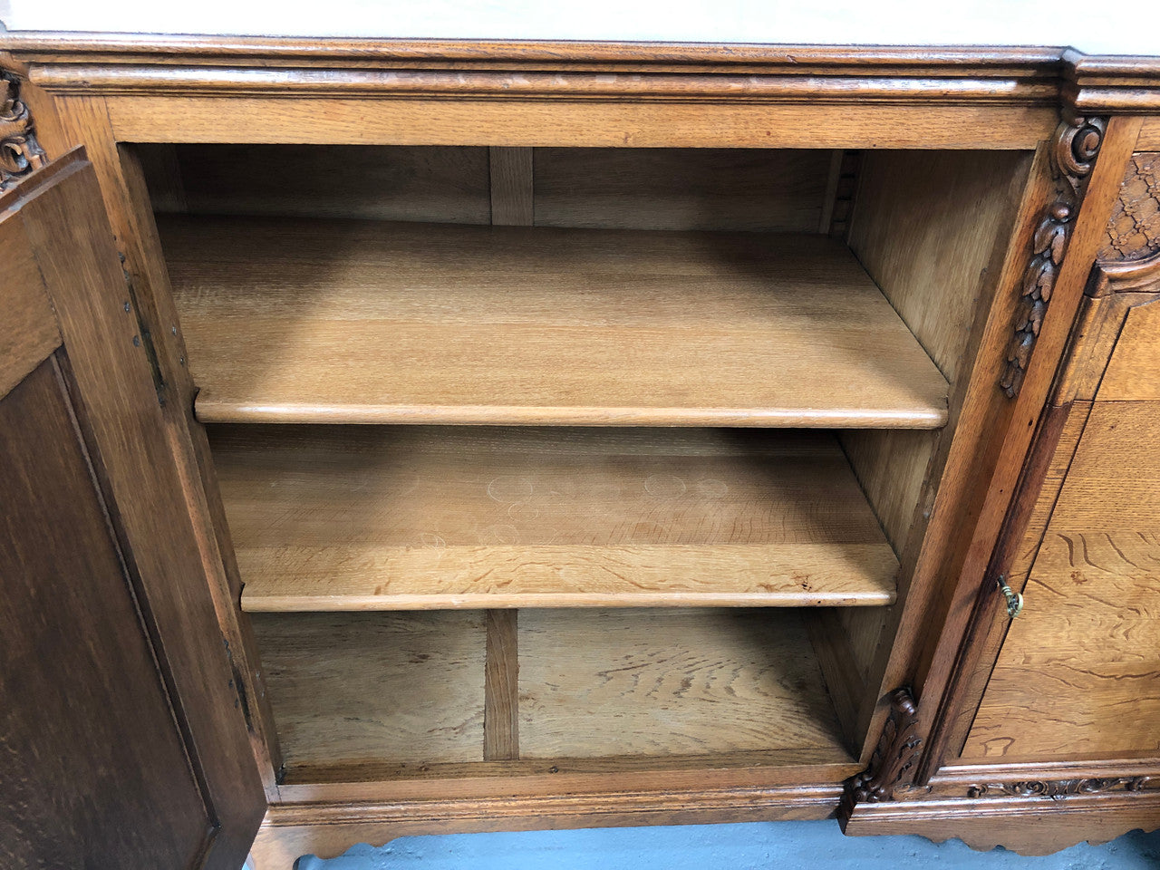 19th Century French Oak Two Drawer Buffet With Beautiful Carvings | Antique & Vintage | Moonee Ponds Antiques | Australia Wide Delivery