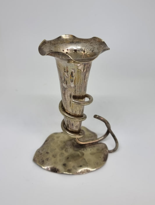 Gorgeous Arts and Crafts Silver plate Posy Vase