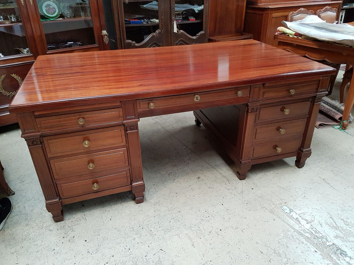 American 19th century Mahogany Partners Desk | Antique & Vintage | Moonee Ponds Antiques | Australia Wide Delivery