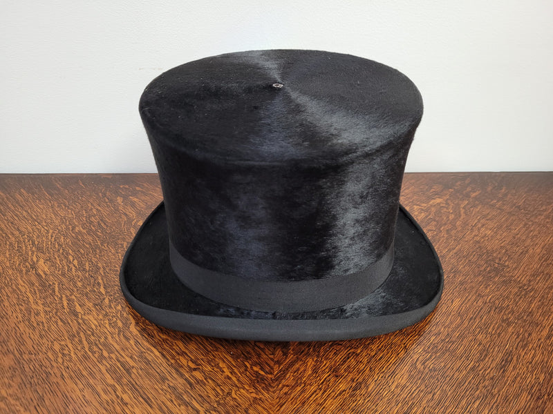 Black Silk Top Hat Manufactured by The Buzolich Family, Melbourne