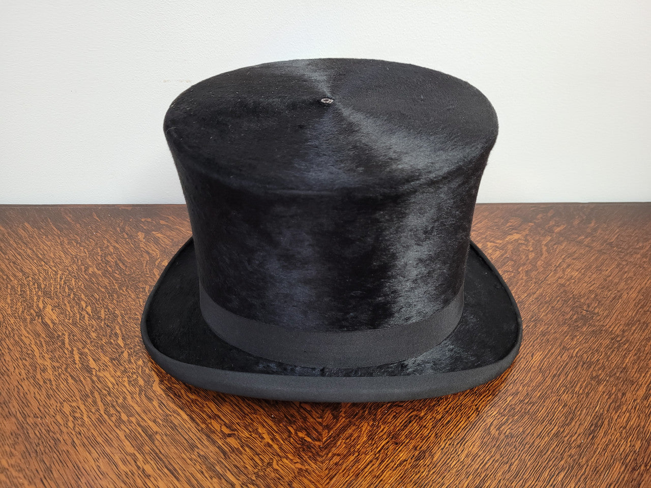 Black Silk Top Hat Manufactured by The Buzolich Family, Melbourne Between 1910 – 1927 (Now City Hatters Flinders Street) | Antique & Vintage | Moonee Ponds Antiques | Australia Wide Delivery