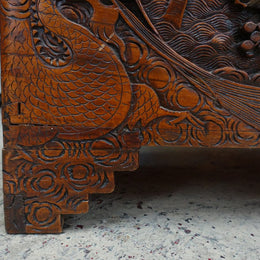 Carved Chinese Camphor Wood Trunk