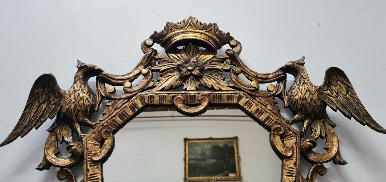Interesting Italian Gilt Decorative Framed Mirror Featuring Birds | Antique & Vintage | Moonee Ponds Antiques | Australia Wide Delivery