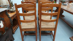 Lovely Set Of 8 French Oak Dining Chairs | Antique & Vintage | Moonee Ponds Antiques | Australia Wide Delivery