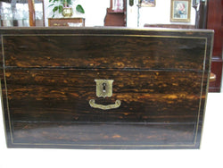 Victorian Coromandel Wood Travel box | Antique & Vintage | Moonee Ponds Antiques | Australia Wide Delivery