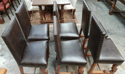 Set of Six Upholstered Leather Look Chairs | Antique & Vintage | Moonee Ponds Antiques | Australia Wide Delivery