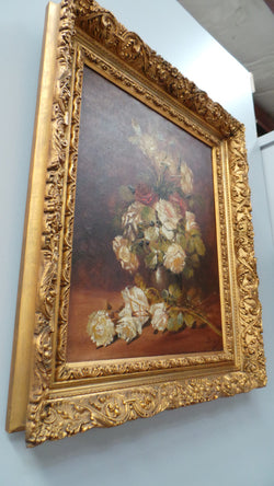 Framed Floral Oil On Canvas | Antique & Vintage | Moonee Ponds Antiques | Australia Wide Delivery