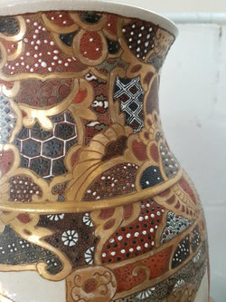 Pair Of Late Victorian Hand Painted Japanese Satsuma Porcelain Vases | Antique & Vintage | Moonee Ponds Antiques | Australia Wide Delivery