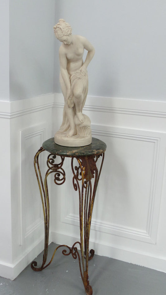 Vintage French Style Wrought Iron Pedestal Table