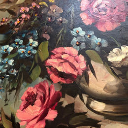 Beautiful French Framed Floral Oil On Canvas