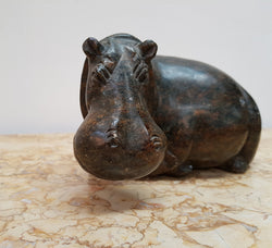 Carved Stone Hippo | Antique & Vintage | Moonee Ponds Antiques | Australia Wide Delivery