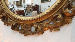 Large Round Carved Wooden Convex Mirror | Antique & Vintage | Moonee Ponds Antiques | Australia Wide Delivery
