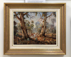 Oil On Board By Bill Ambagtsheer Titled "Grazing Near Beechworth " | Antique & Vintage | Moonee Ponds Antiques | Australia Wide Delivery