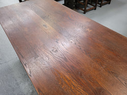 Spanish Style French Oak Farmhouse Table with Ironwork Underneath | Antique & Vintage | Moonee Ponds Antiques | Australia Wide Delivery