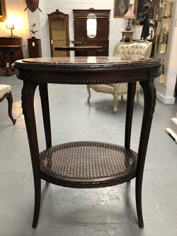 French Louis XVI Style Fruitwood Two Tier Oval Side Table | Antique & Vintage | Moonee Ponds Antiques | Australia Wide Delivery