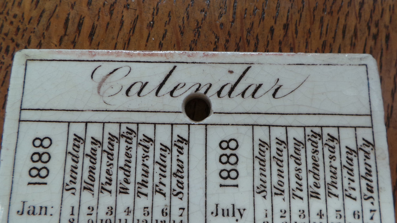 Rare Wedgwood Calendar Tile | Antique & Vintage | Moonee Ponds Antiques | Australia Wide Delivery
