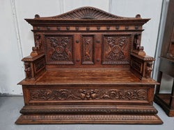 18th Century Carved Italian Renaissance Style Hall Seat | Antique & Vintage | Moonee Ponds Antiques | Australia Wide Delivery