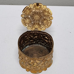 Antique French Gilt Metal Ornate Trinket Box