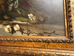 Beautiful French Framed Floral Oil On Canvas | Antique & Vintage | Moonee Ponds Antiques | Australia Wide Delivery