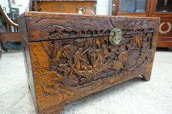 Carved Chinese Camphor Wood Trunk | Antique & Vintage | Moonee Ponds Antiques | Australia Wide Delivery