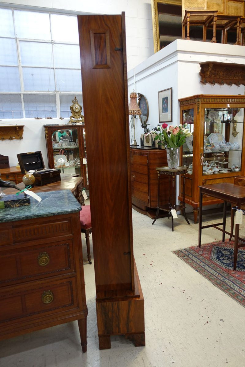 Art Deco Figured Walnut Grandfather Clock