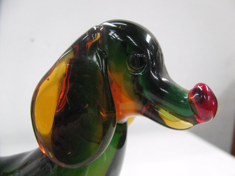 Murano Glass Dachshund Dog-1