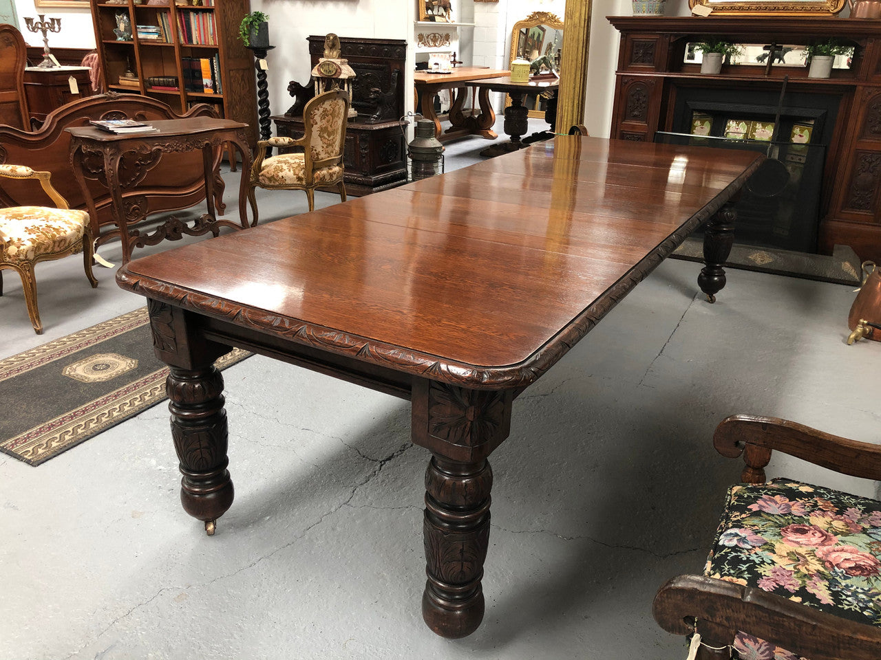 Antique English Tudor Style Extension Table | Antique & Vintage | Moonee Ponds Antiques | Australia Wide Delivery