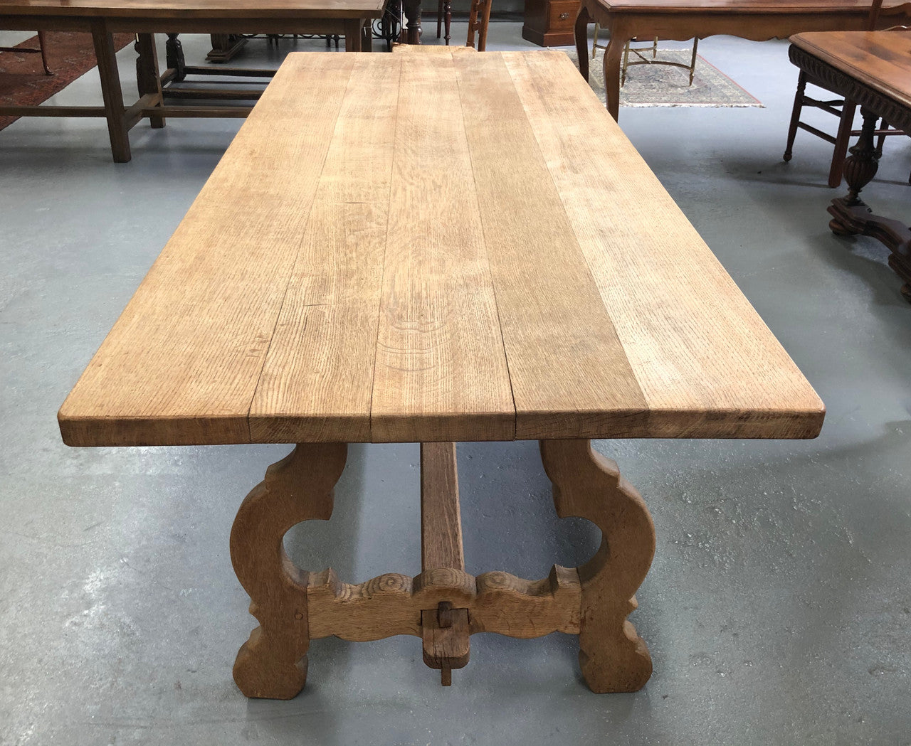Antique French Bleached Oak Farmhouse Table | Antique & Vintage | Moonee Ponds Antiques | Australia Wide Delivery