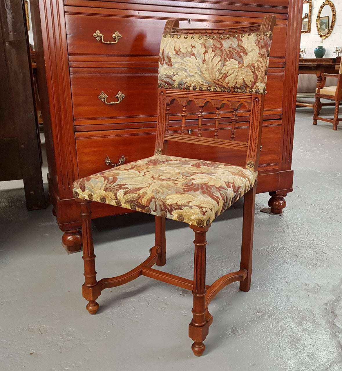 French Walnut Carved Chair | Antique & Vintage | Moonee Ponds Antiques | Australia Wide Delivery