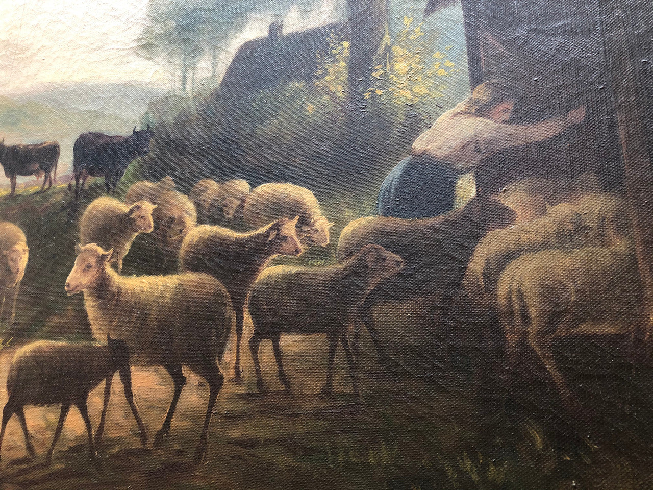 Antique Signed & Framed Oil On Canvas of "Country Scene" | Antique & Vintage | Moonee Ponds Antiques | Australia Wide Delivery