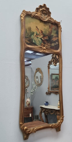 Beautiful Antique French Hand-Painted Wall Mirror | Antique & Vintage | Moonee Ponds Antiques | Australia Wide Delivery
