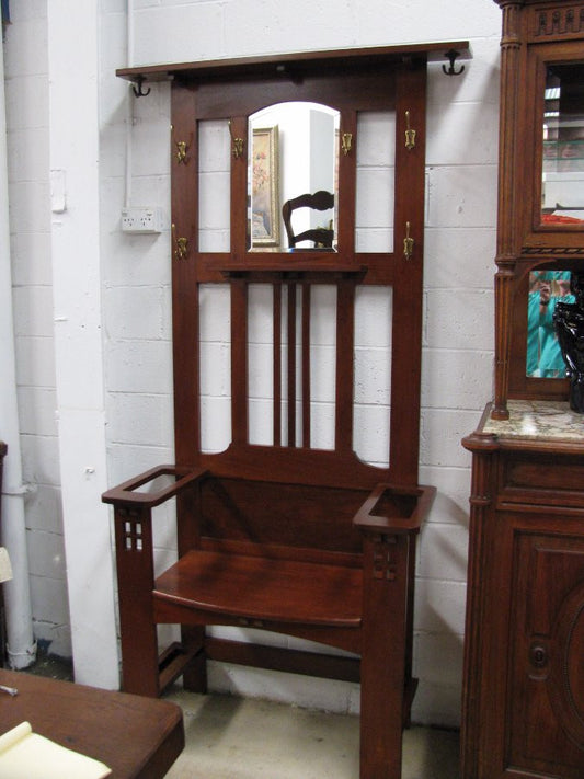 Arts and Crafts Australian Blackwood Hall Stand